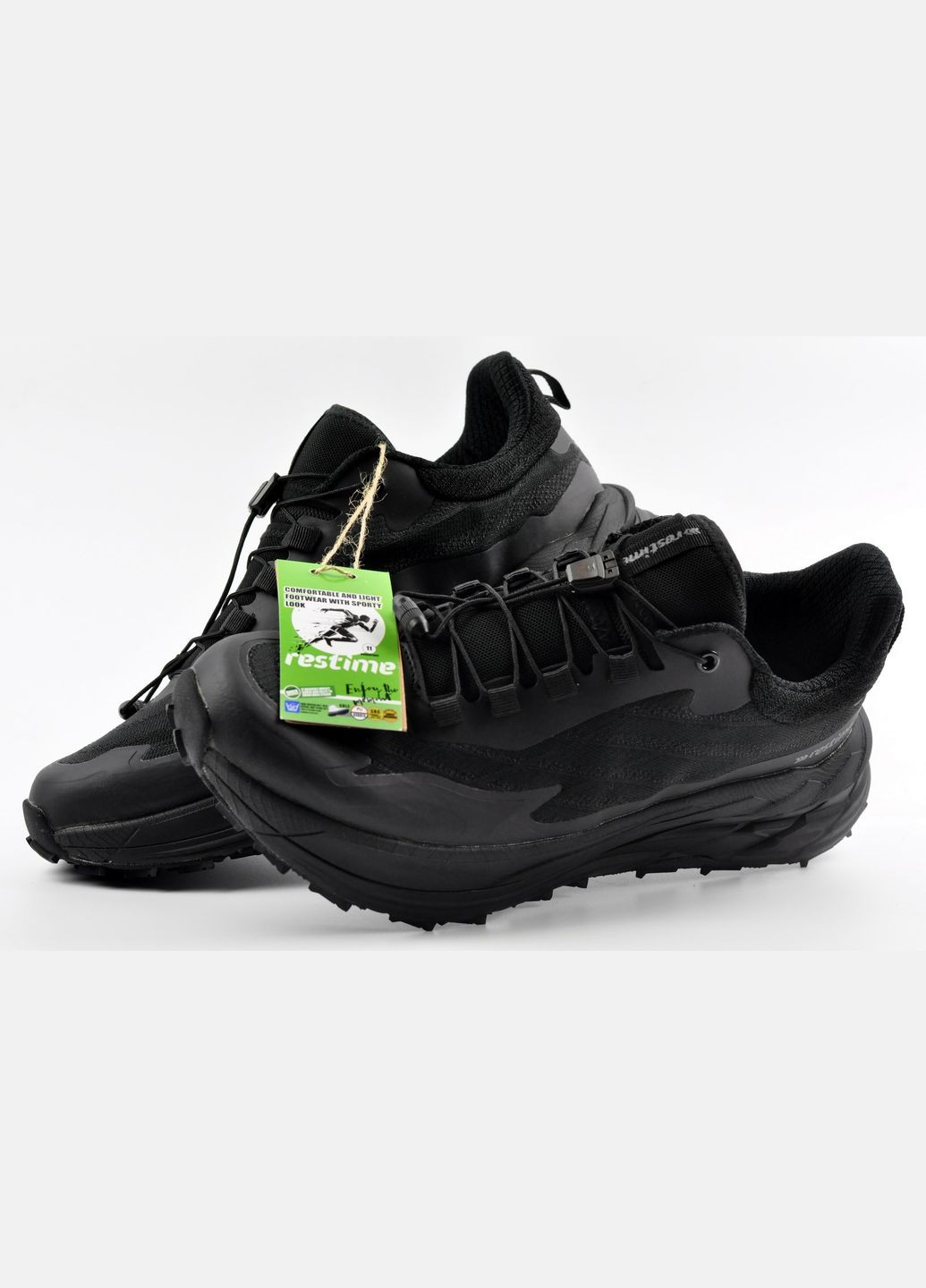 Черные летние кроссовки беговые Restime