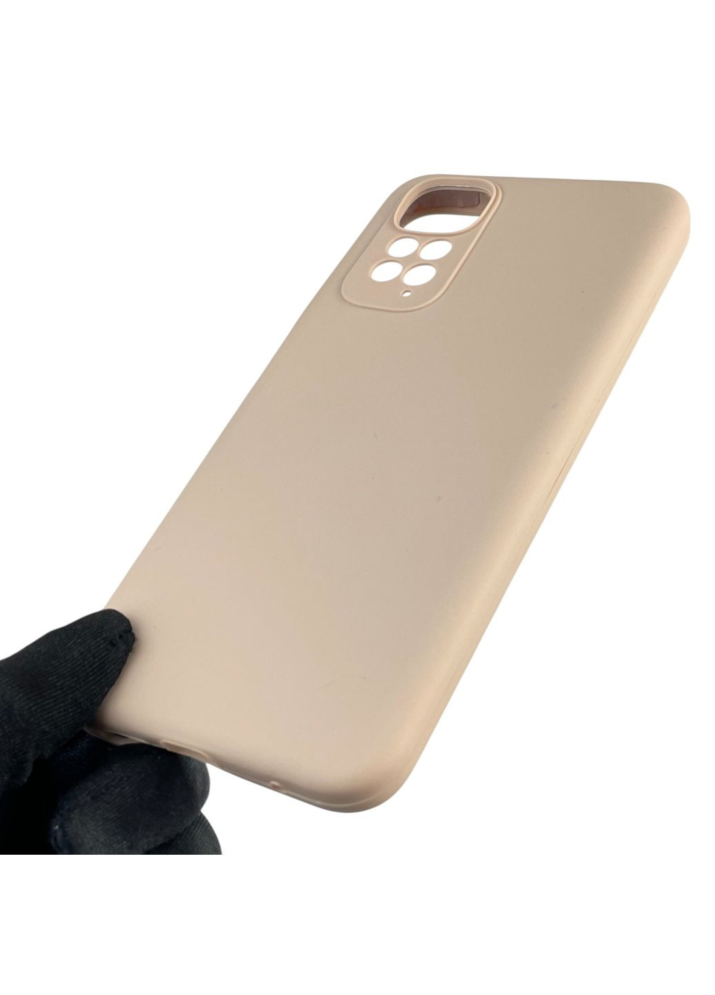 Чехол для Redmi Note 11 4G силиконовый с микрофиброй нескользящий на сяоми редми нот 11 4г пудровый Xiaomi (366387633)