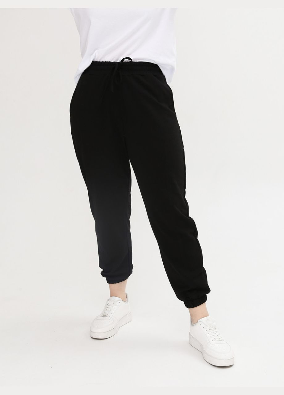 Спортивні штани жіночі чорні джоггери тонкі MDG джогер (294755944)