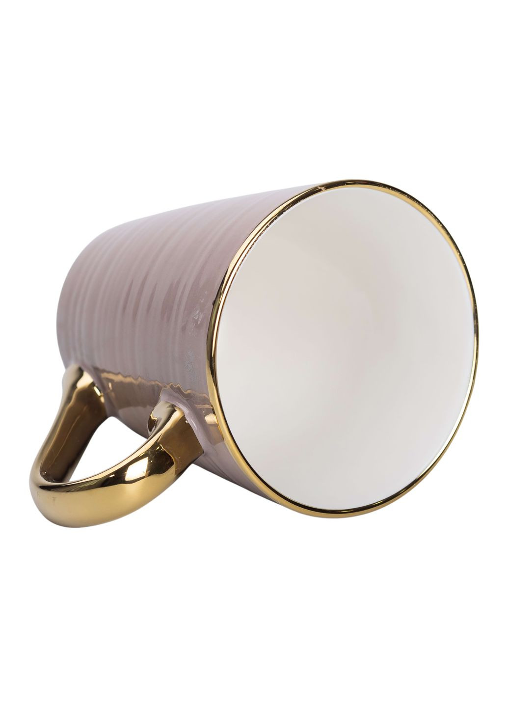 Чашка керамическая 320 мл с золотым ободком, No Brand (324235011)