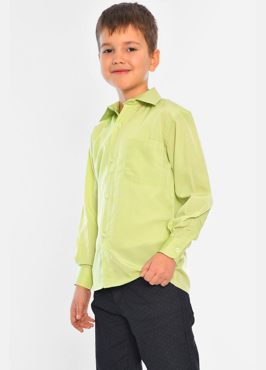 Сорочка дитяча хлопчик салатова Let's Shop (316295769)