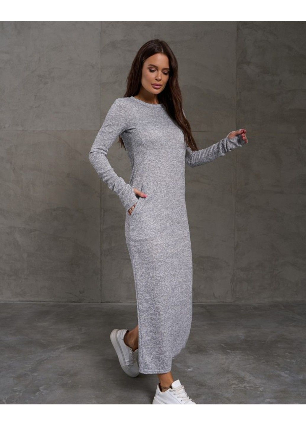Сіра повсякденний сукні 11217 світло-сірий ISSA PLUS