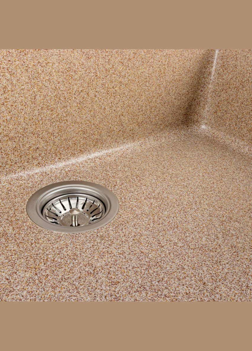 Гранитная мойка для кухни 7945 Paruana матовая Карамель Platinum (342070987)