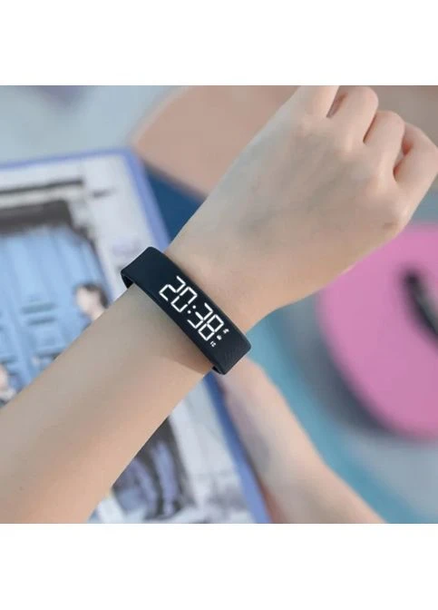 Фитнес-браслет Digital Runner Band электронный с USB зарядкой черный унисекс Smart (400758424)