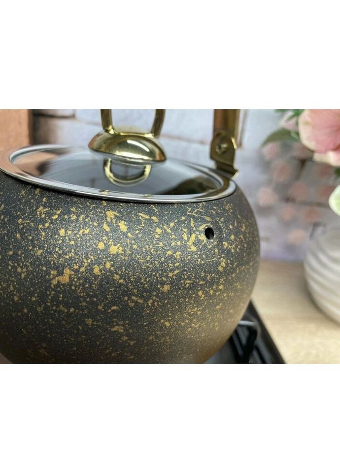 Чайник 8212-S-Gold 1 л золотистый OMS (296624819)