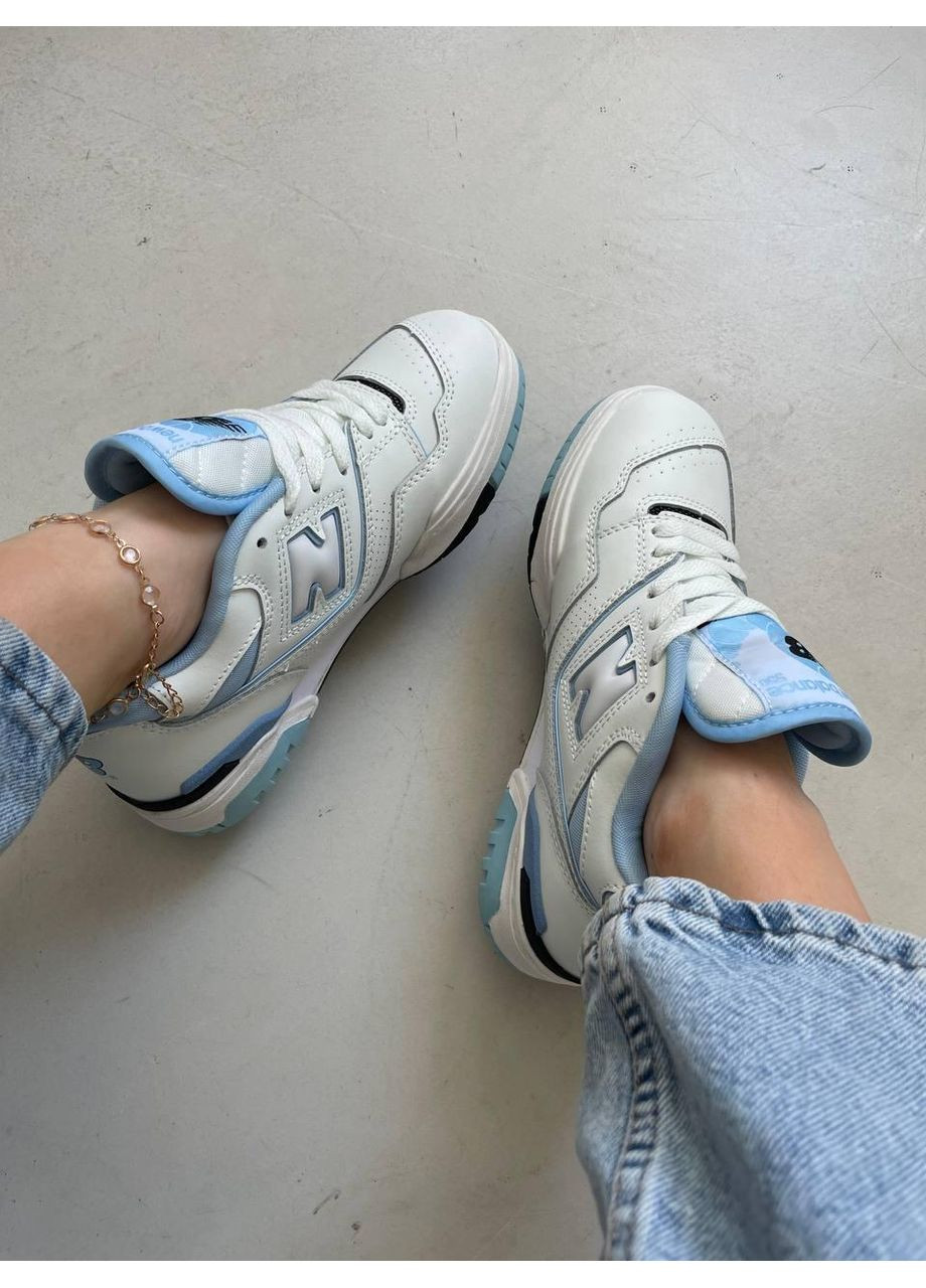 КРОССОВКИ ЖЕНСКИЕ NEW BALANCE 550 UNIVERSITY BLUE НЬЮ БЕЛАНС 550 No Brand белые демисезоны (368888053)