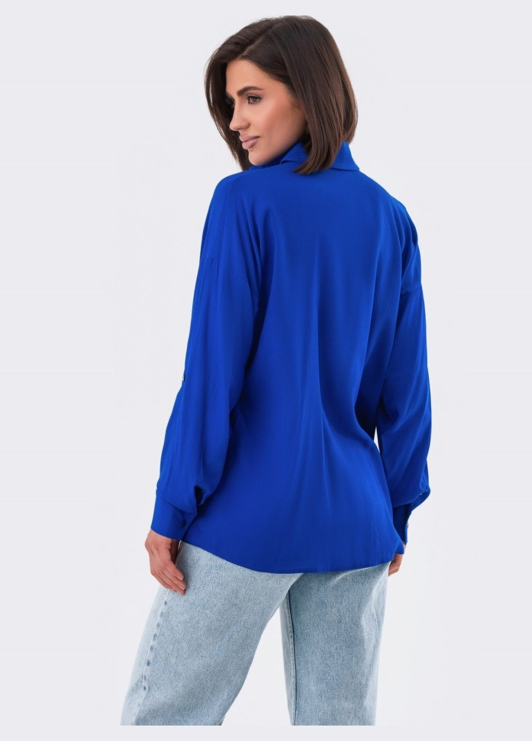 подовжена сорочка синього кольору Dressa (288134910)