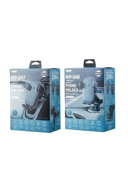 Авто держатель с беспроводным зарядным устройством WP-U48 10Вт WK (340132551)