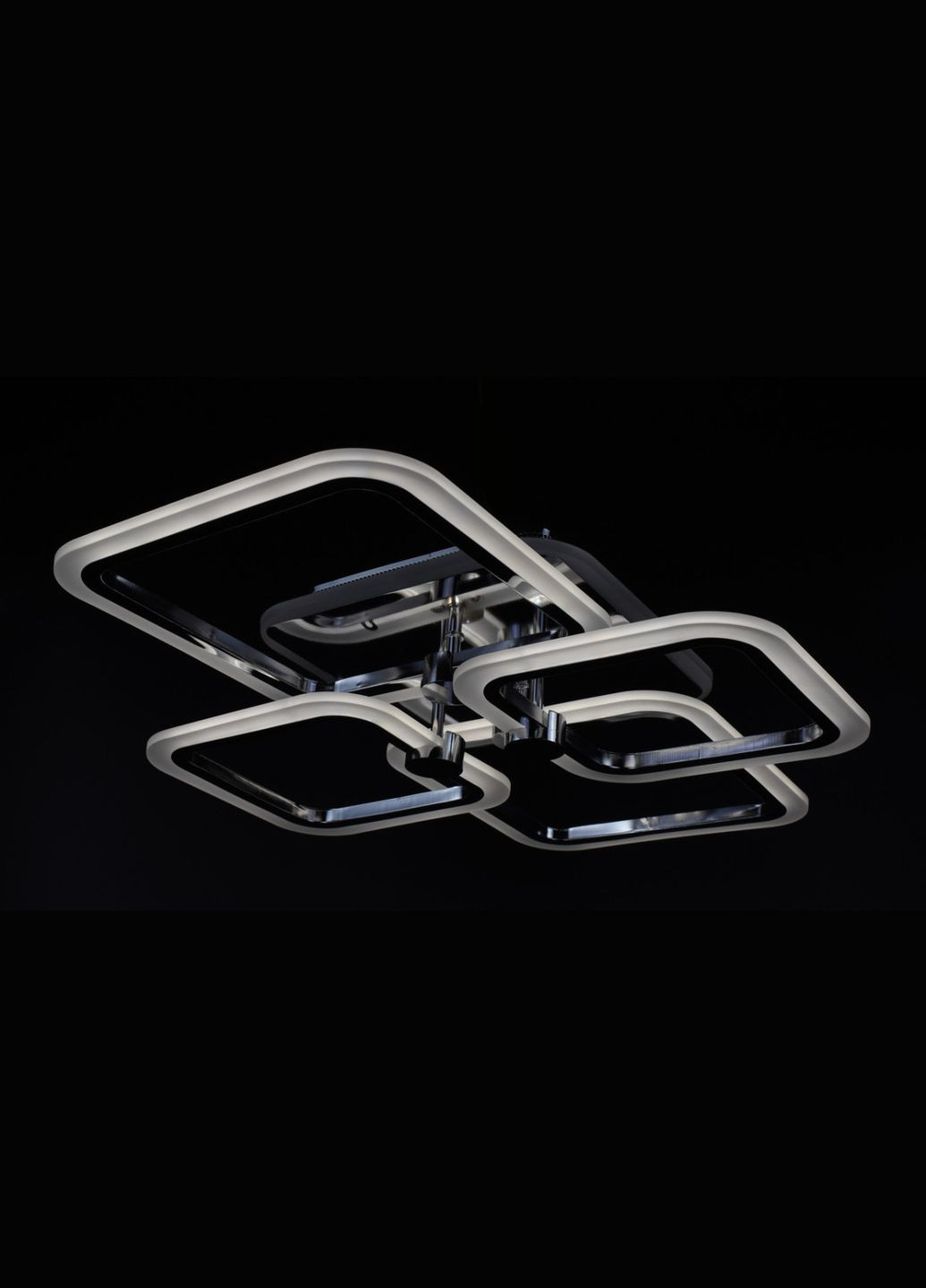 Люстра світлодіодна стельова LED світильник для квартири на стелю лед з пультом 26116 Хром 11х48х60 см. Sunnysky (364764340)