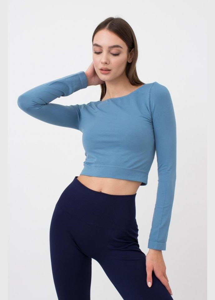 Топ жіночій безшовний з довгими рукавами Giulia CROP TOP (296470361)