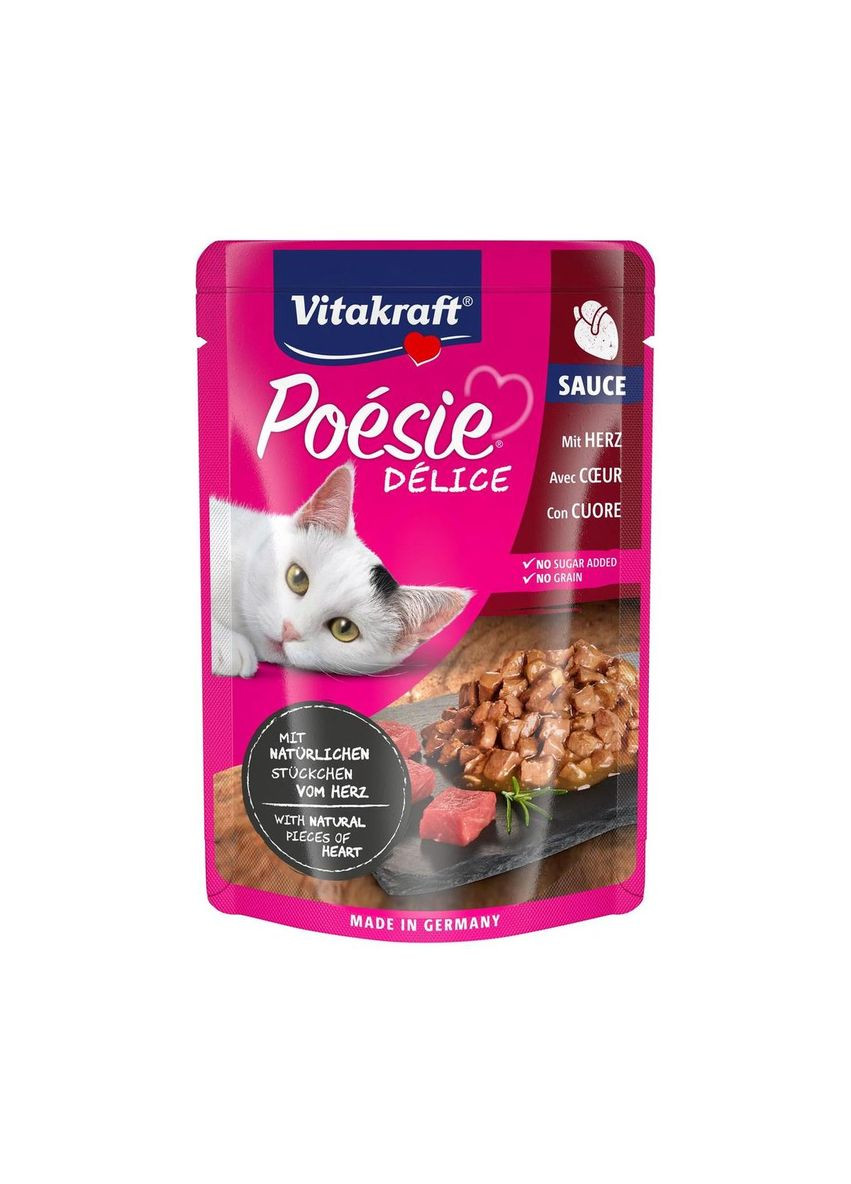 Влажный корм для котят Poésie Délice pouch 85г, сердца в соусе Vitakraft (292114358)