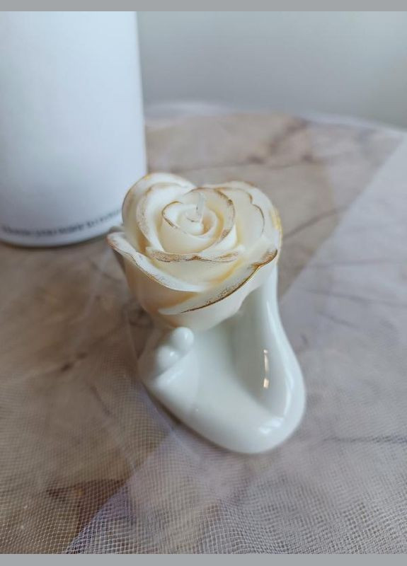 Набір ароматичних великодніх свічок 3 шт горлиця, яйце, троянда, 100% соєвий віск Hand Made (317292725)