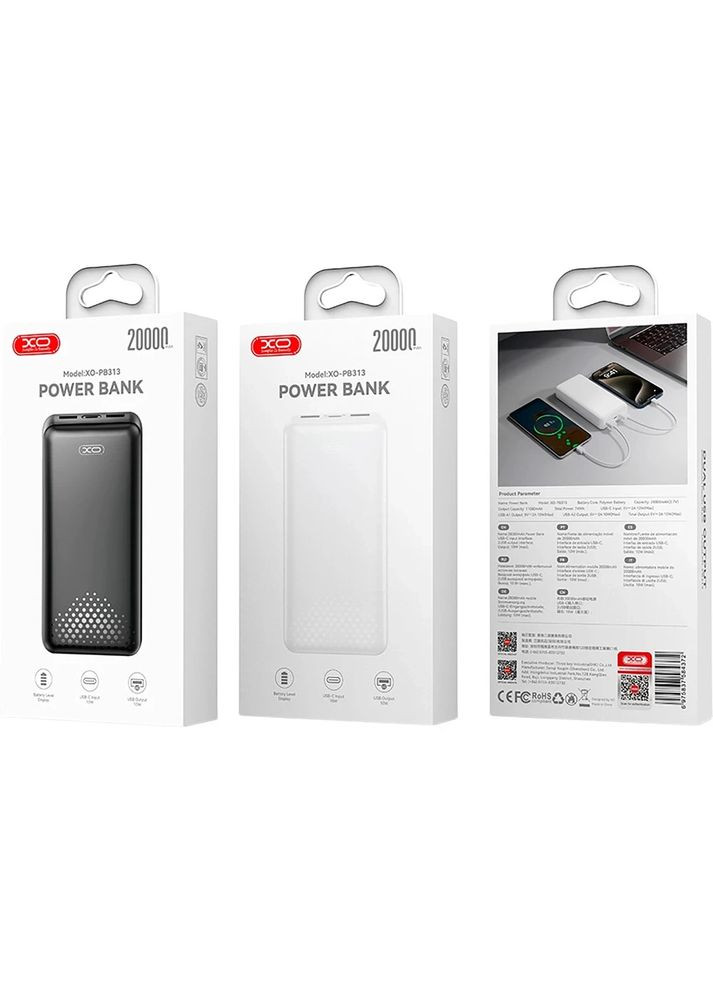 Power Bank PB313 20000mAh 10W black UA XO (370622368)