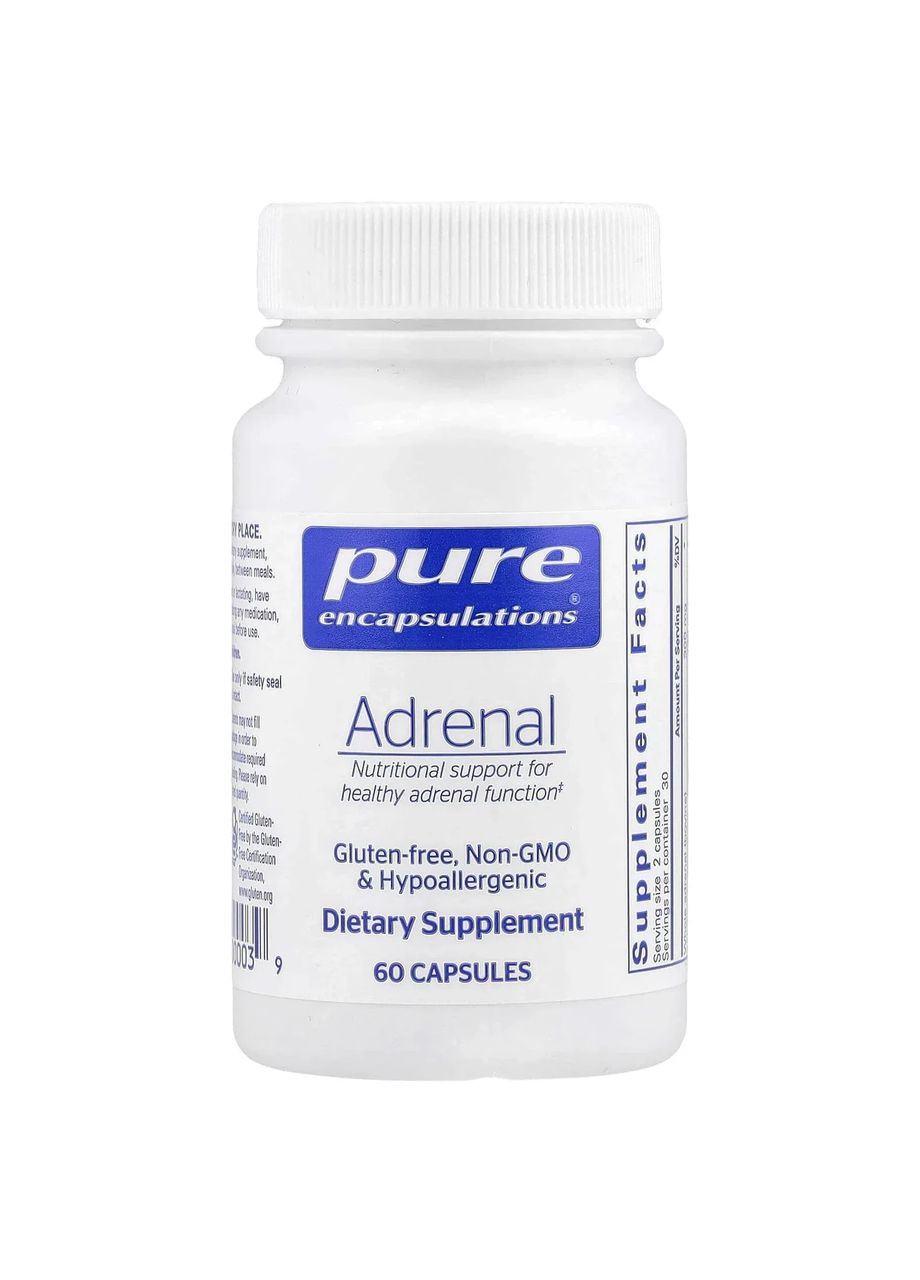 Витамины для надпочечников (Adrenal) 60 капсул Pure Encapsulations (361114911)