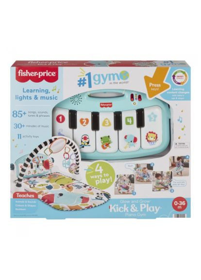 Дитячий килимок ігровий центр блакитний Натискай та грай з технологією Smart Stages (англ.) (HWY58) Fisher-Price ігровий центр блакитний Натискай та грай з техноло (369881237)