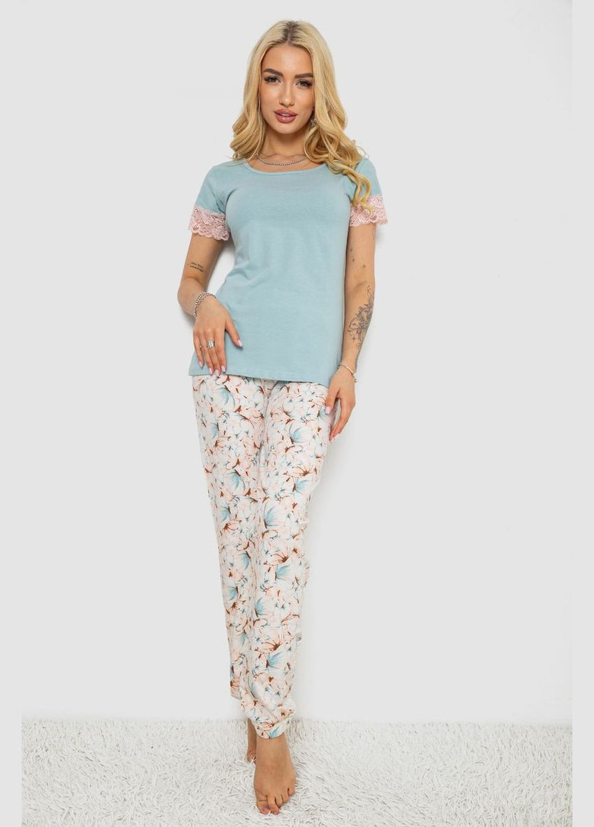 Оливкова піжама жіноча з принтом Andi 243R1484-005