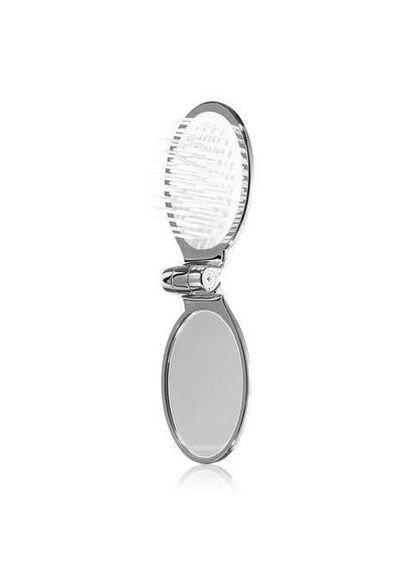 Складний гребінець для волосся з дзеркалом Silver Folding Mirror Brush, 1 шт (8006060459446) Janeke (366822861)