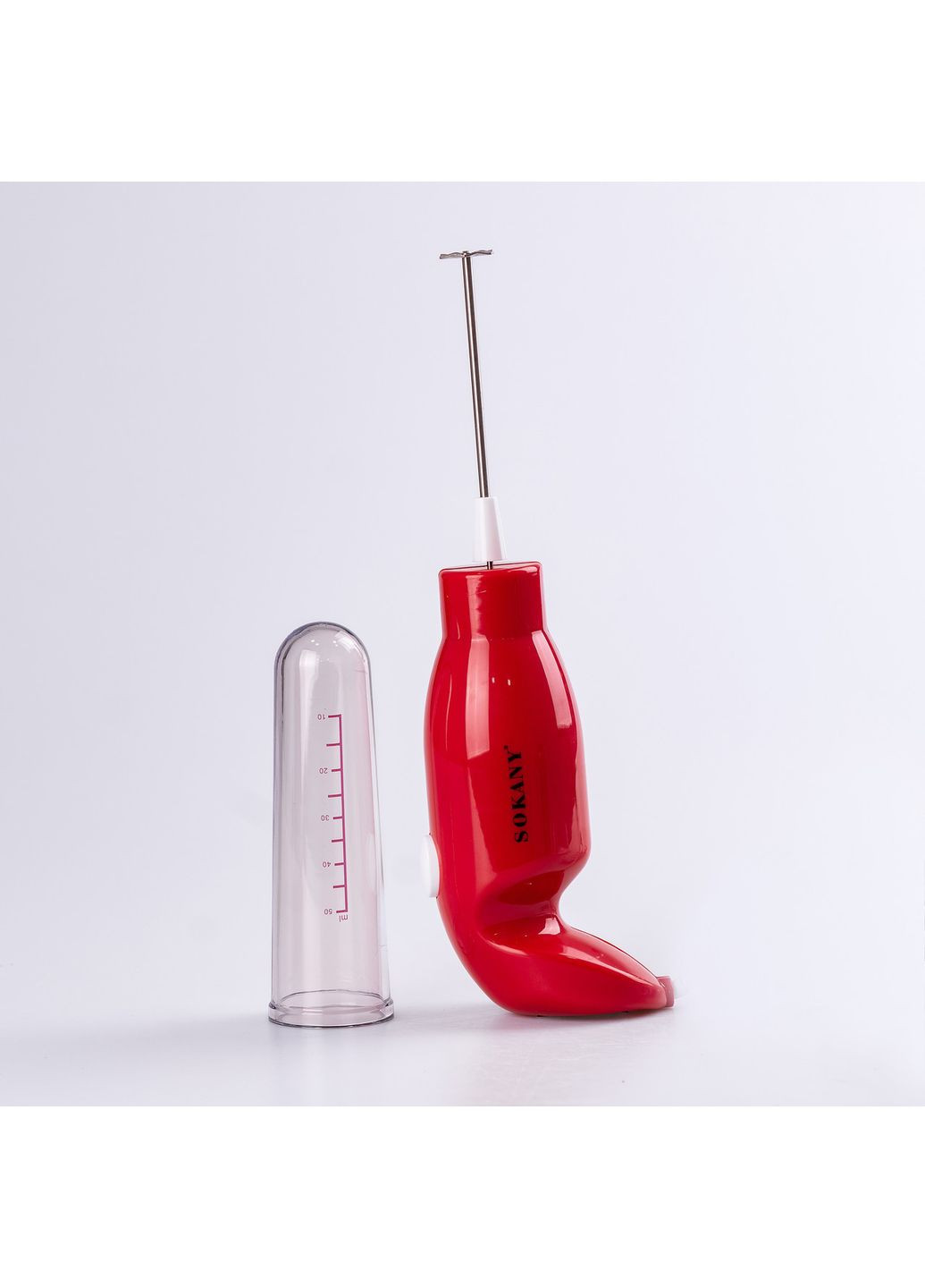 Капучинатор вспенитель 25 Вт бесшумный мини-миксер ручной SK-1733 Красный Sokany (367724409)