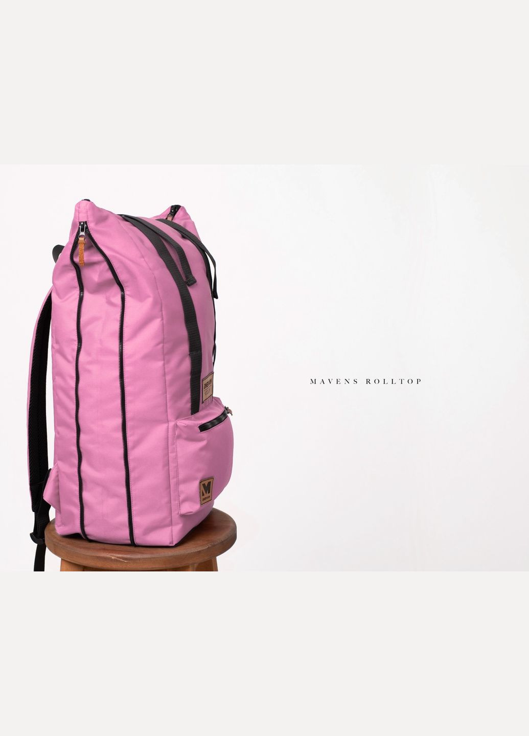 Рюкзак " Rolltop" для ручной клади, стандарт Ryanair и Wizz Air 40x20x25 см. розовый Mavens (269463469)