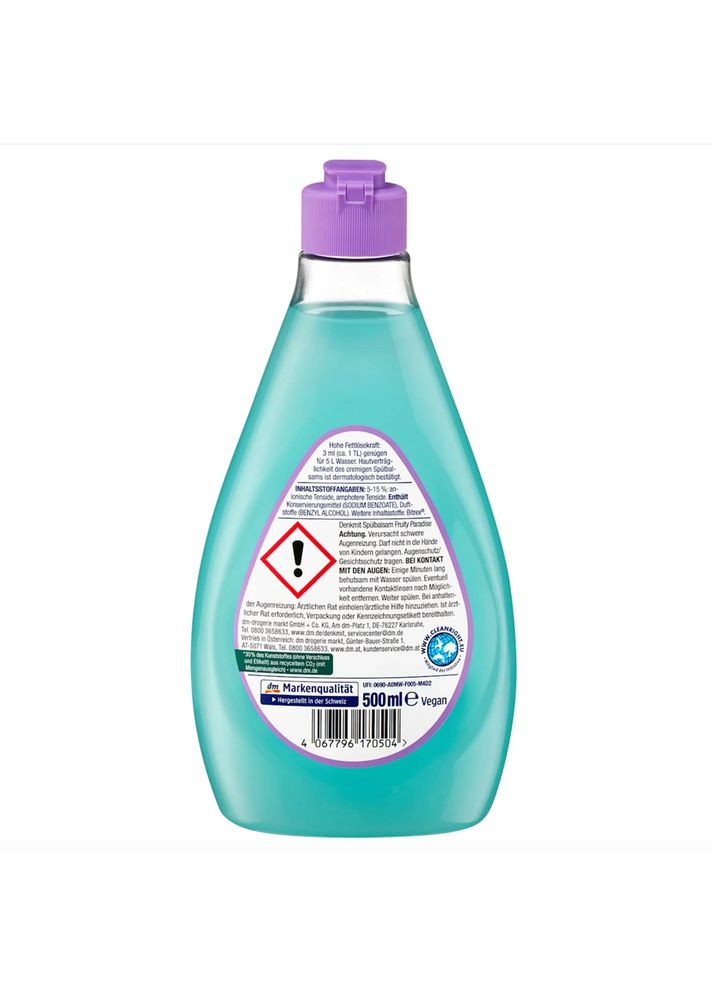 Засіб для миття посуду Fruity Paradise, 500 мл – фруктова свіжість при кожному митті Denkmit (361075044)