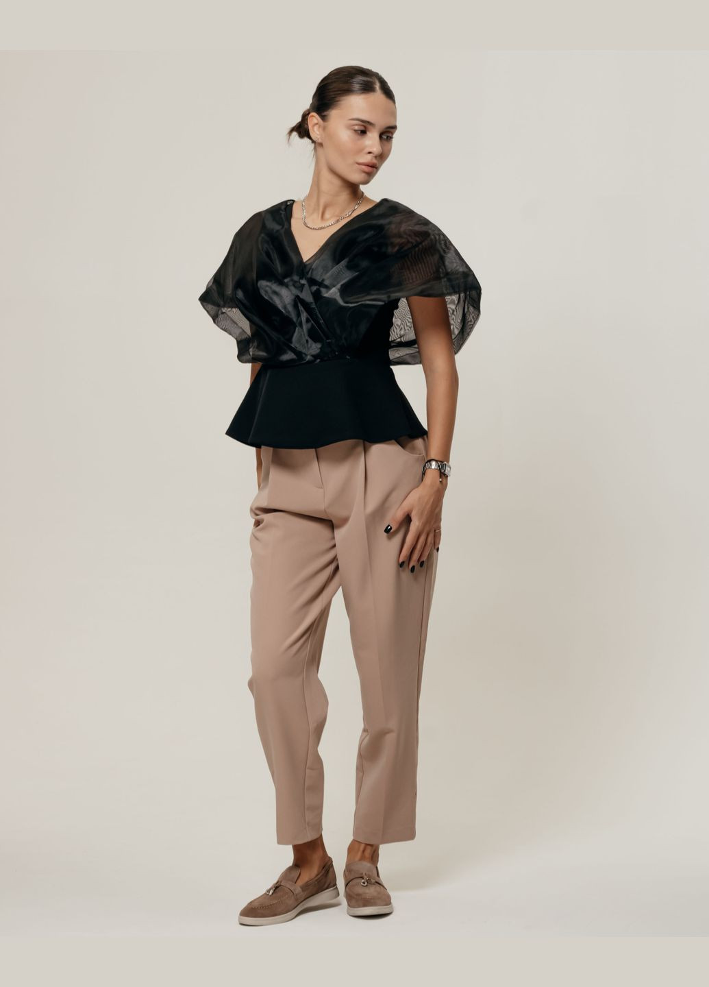 Чорна блуза жіноча чорна Modalinda