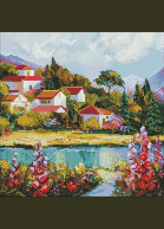 Алмазна мозаїка "Затишна гавань" ©BOND Tetiana AMO7659 40х40 см IDEYKA (340961655)