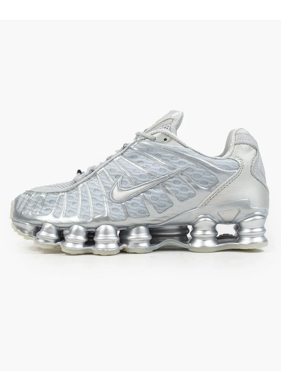 КРОССОВКИ ЖЕНСКИЕ NIKE SHOX SILVER НАЙК ШОКС СЕРЫЕ No Brand серые демисезоны (391959568)