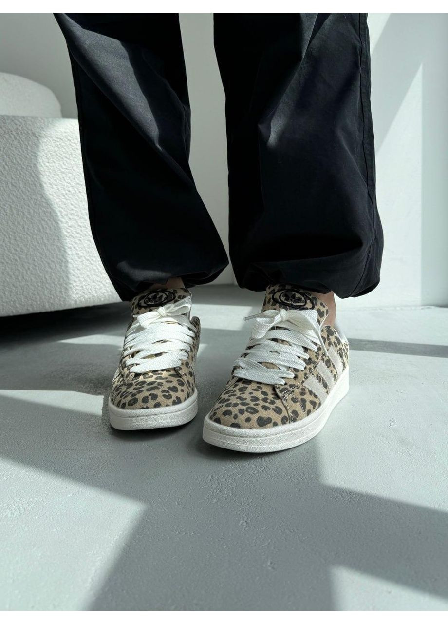 КРОССОВКИ ЖЕНСКИЕ ADIDAS CAMPUS 00S WHITE LEOPARD АДИДАС КАМПУС No Brand бежевые демисезоны (368884574)