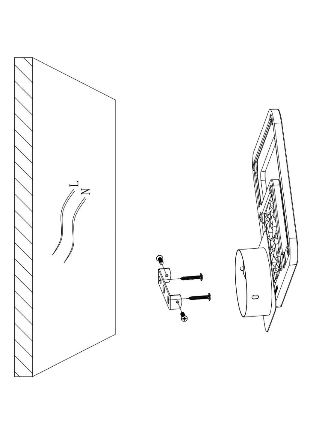 Управляемый светодиодный светильник бра TETRA ICE 13 Вт S 288х252х46 мм ESLLSE (365446794)