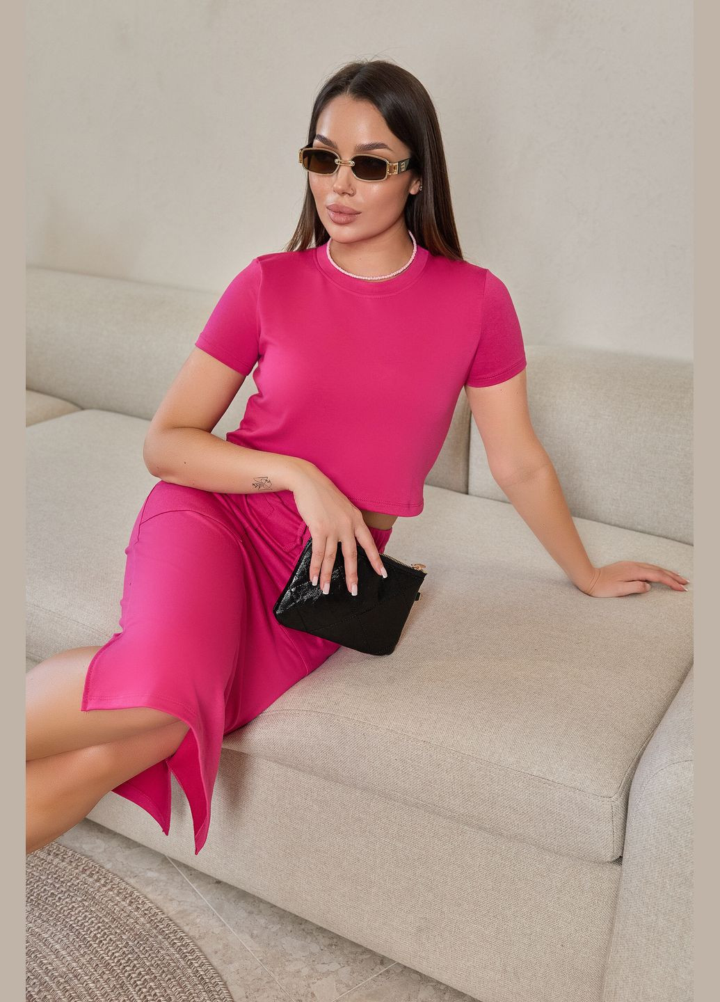 Жіночий літній костюм зі спідницею Fashion Girl Sunstyle (296755074)