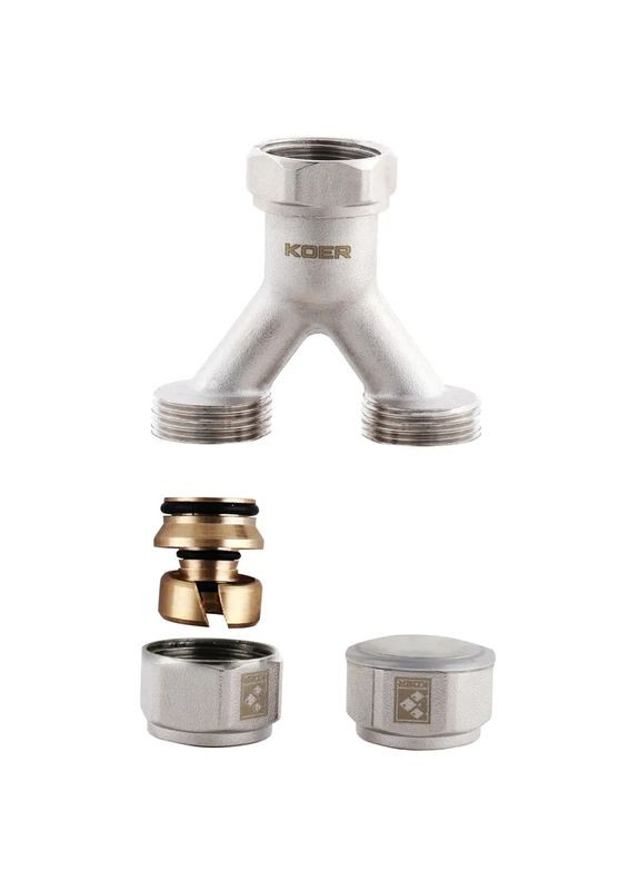 Раздел. узел (с евроконусами) для подкл. 2-х контуров отопления KR.1150 - 3/4" x16 KOER (321214028)