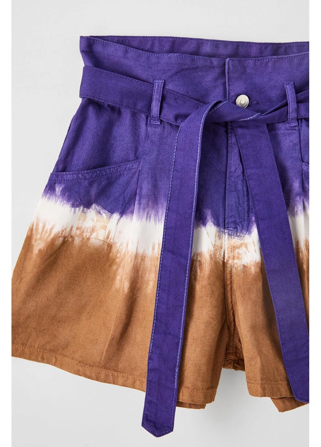 Шорты,фиолетовый-бежевый, Pull & Bear (400286464)