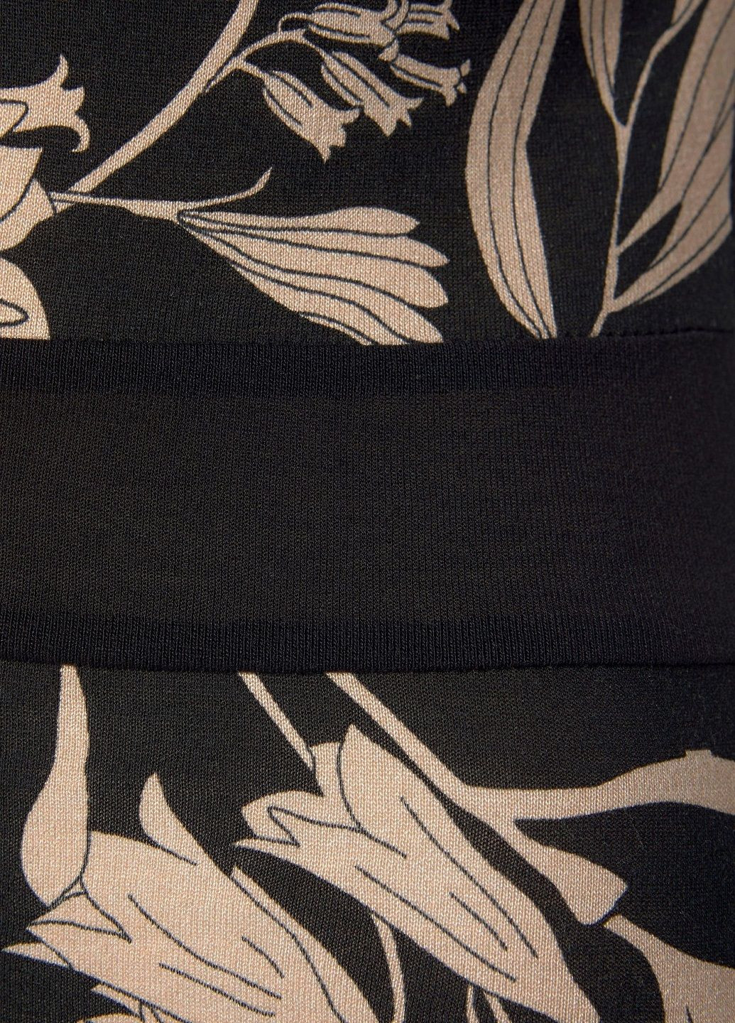 Черное повседневный платье Lascana с цветочным принтом