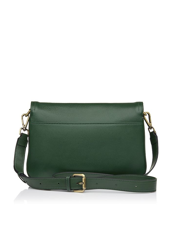 Сумка женская кожаная кросбоди зеленая (Д/Ш/В) 25/7/15 (см) No Brand (337669917)