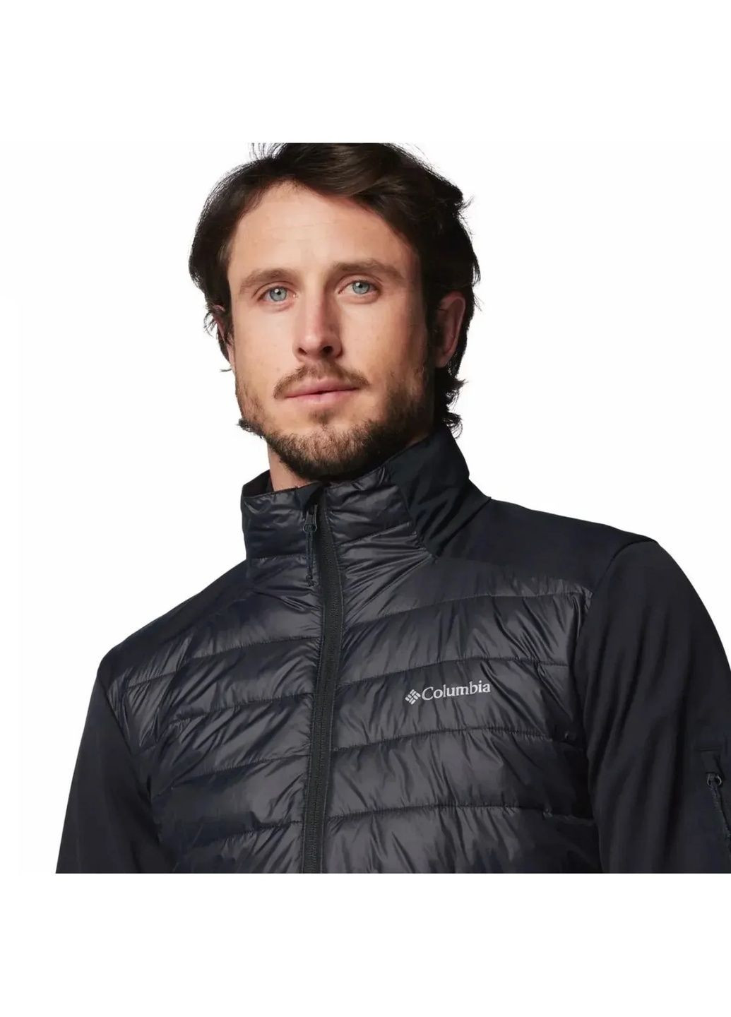 Чорна куртка чоловіча tech hybrid softshell black wx7913-010 Columbia