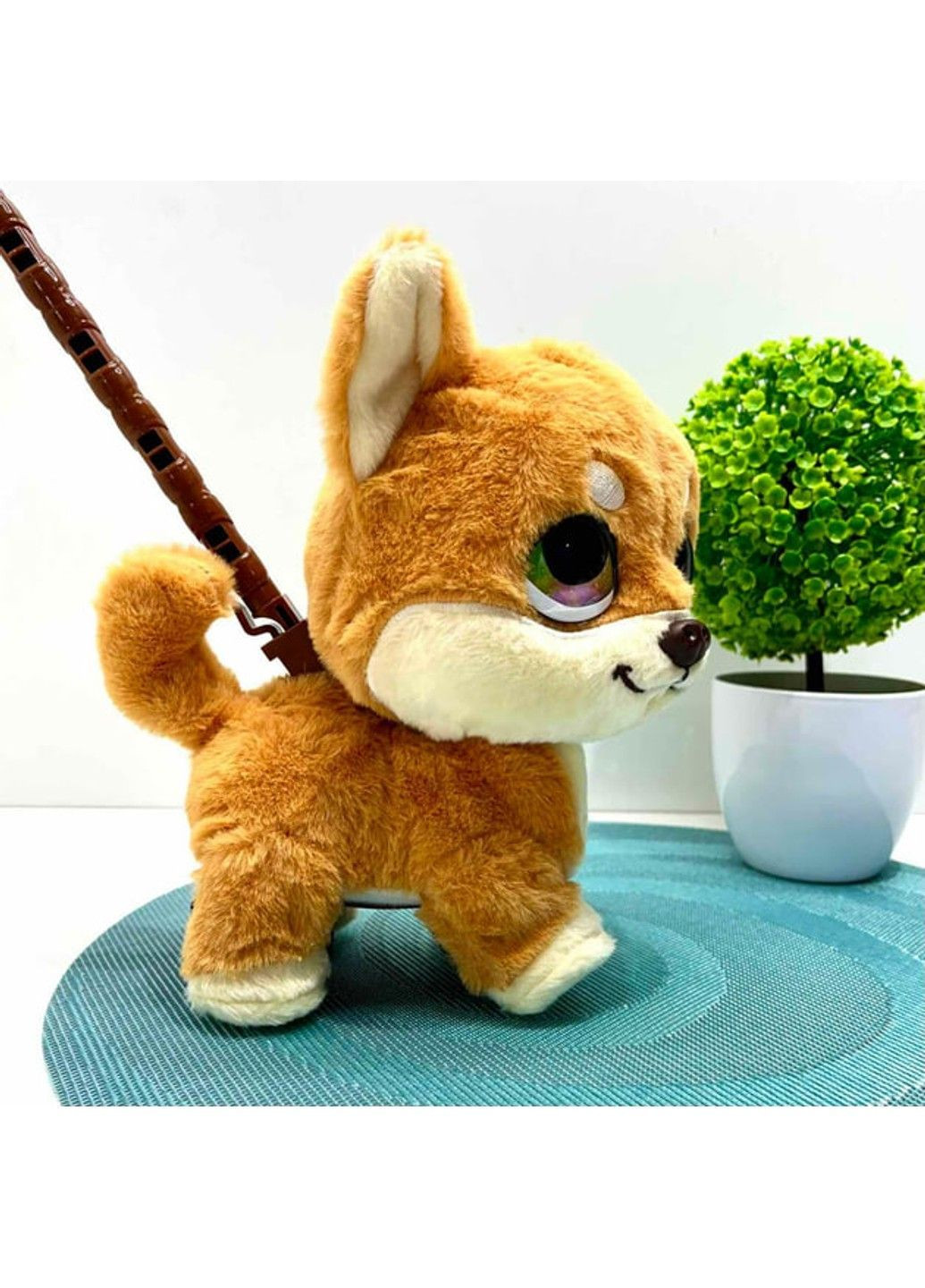 Собачка-каталка на паличці інтерактивна, 19 см, каталка на палці (65см), муз (укр), пісня, звук, плюш Limo Toy (368545146)