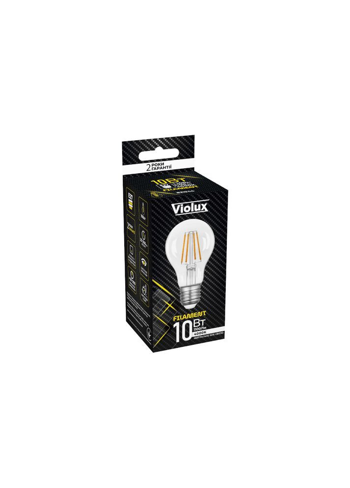 Лампа LED FILAMENT A60 10W E27 4000K ( 831044 ) Violux (365651509)