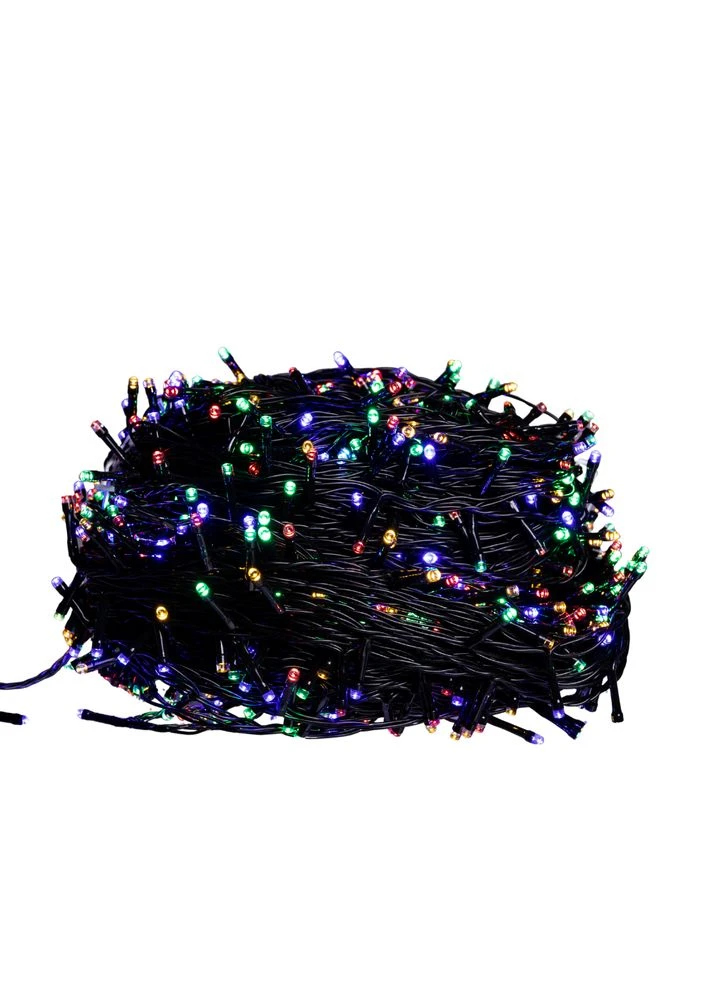 Гирлянда Рождественская фея уличная 100 (м) 1000 LED черный провод Мультиколор CF1000L100MBML Garlando (391592139)