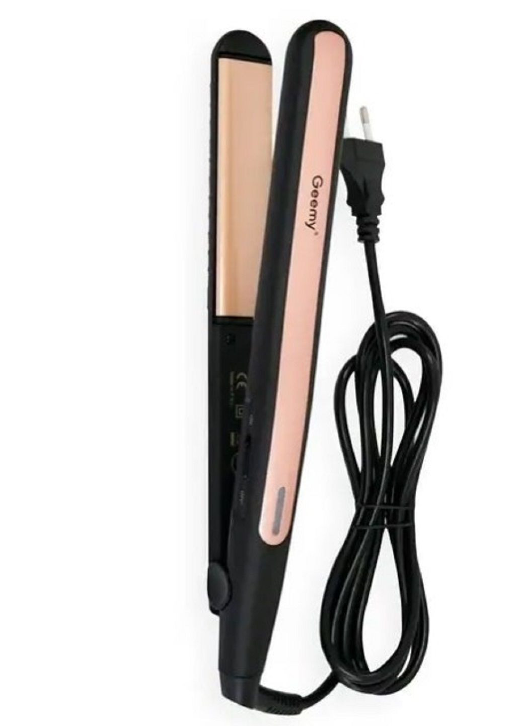 Плойка-випрямляч для волосся GM-2955 праска з турмаліновим покриттям Чорний Geemy (305057681)