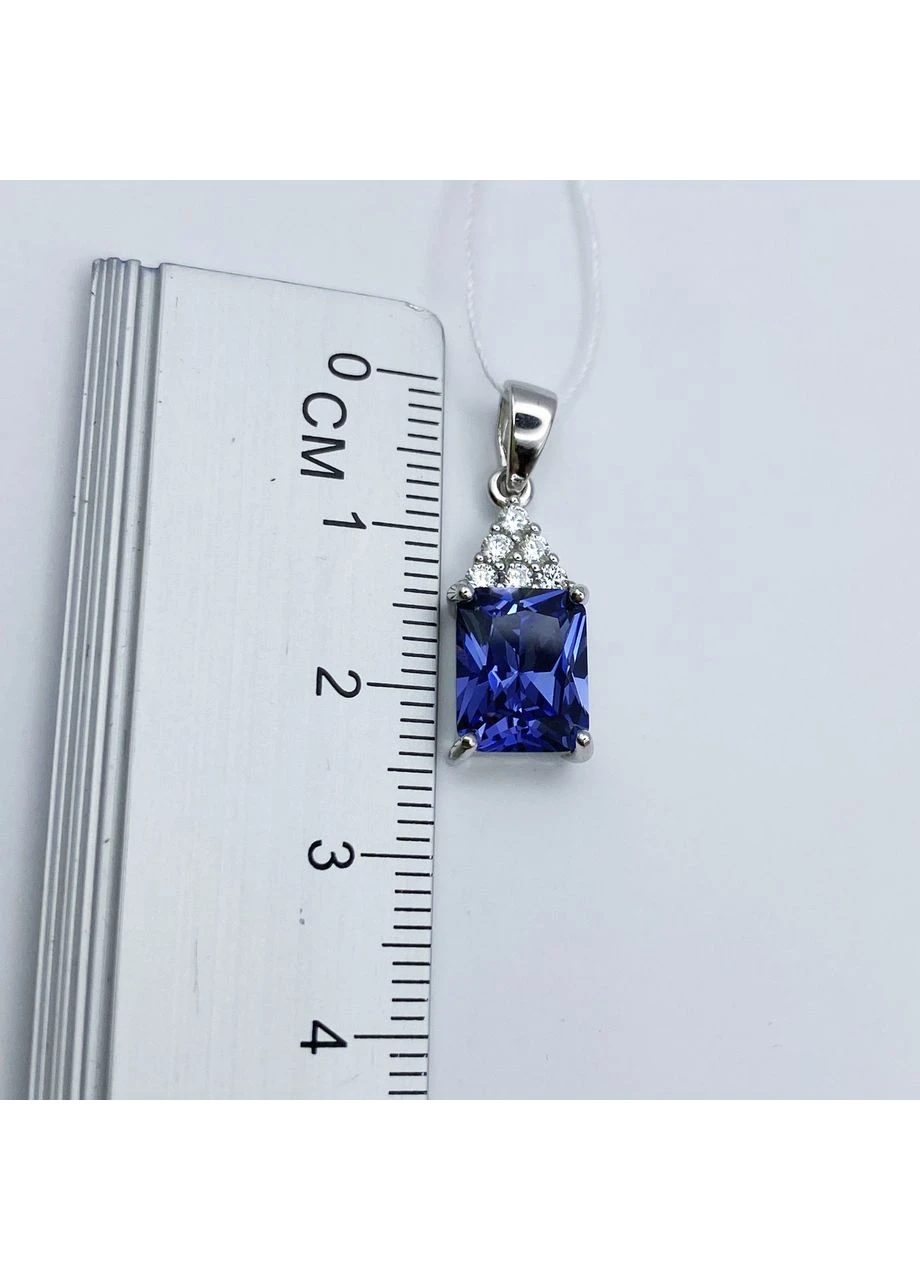 Серебряный кулон с танзанитом и кубическим цирконием 2,52 г No Brand (382674734)