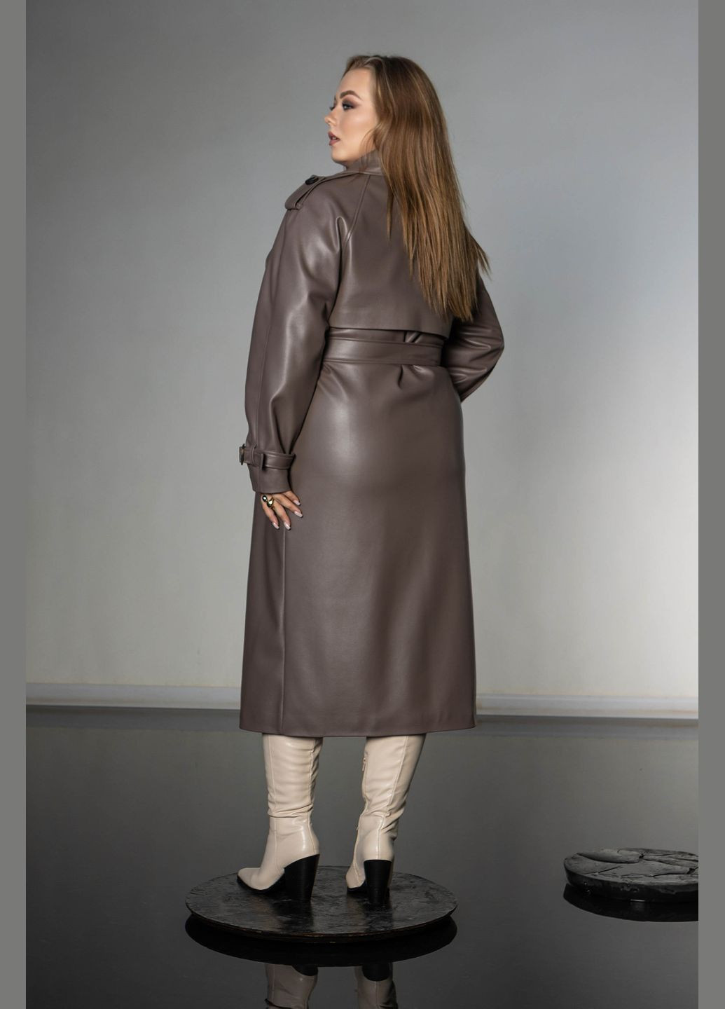 Стильний тренч мокко Jadone Fashion тренчкот на гудзиках демісезон (302437652)