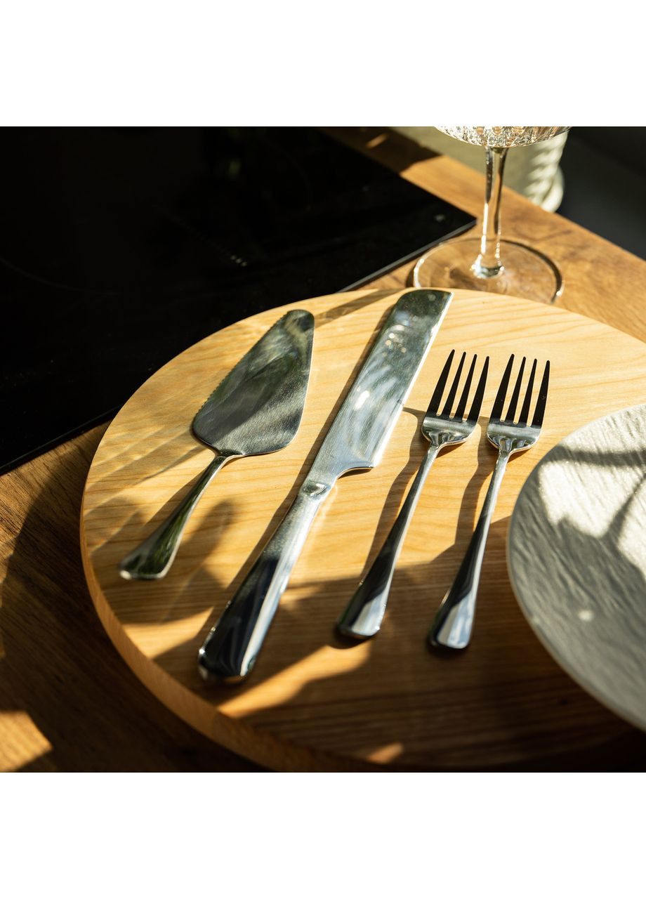 Набор десертных приборов для торта из нержавеющей стали на 2 персоны, 4 прибора Серебрянный Yiwu (360456704)