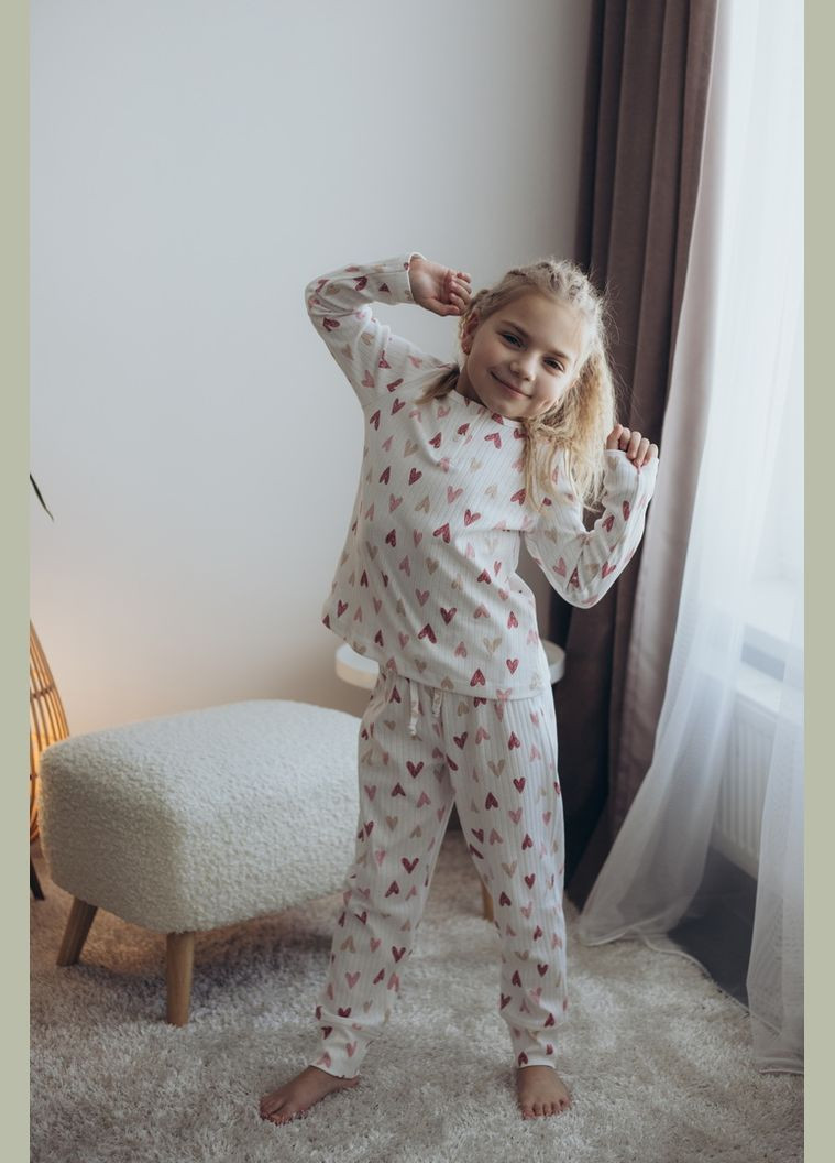 Комбінована піжама для дівчаток 02-2916-163 110 см Авекстекс