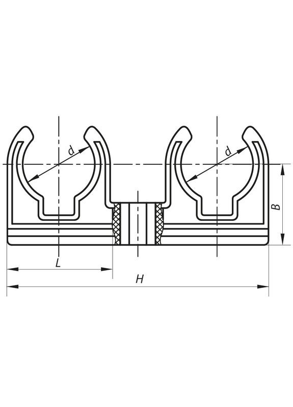 Подвійне кріплення для PPR труби 20 K0080.PRO (KP0096) KOER (321205674)