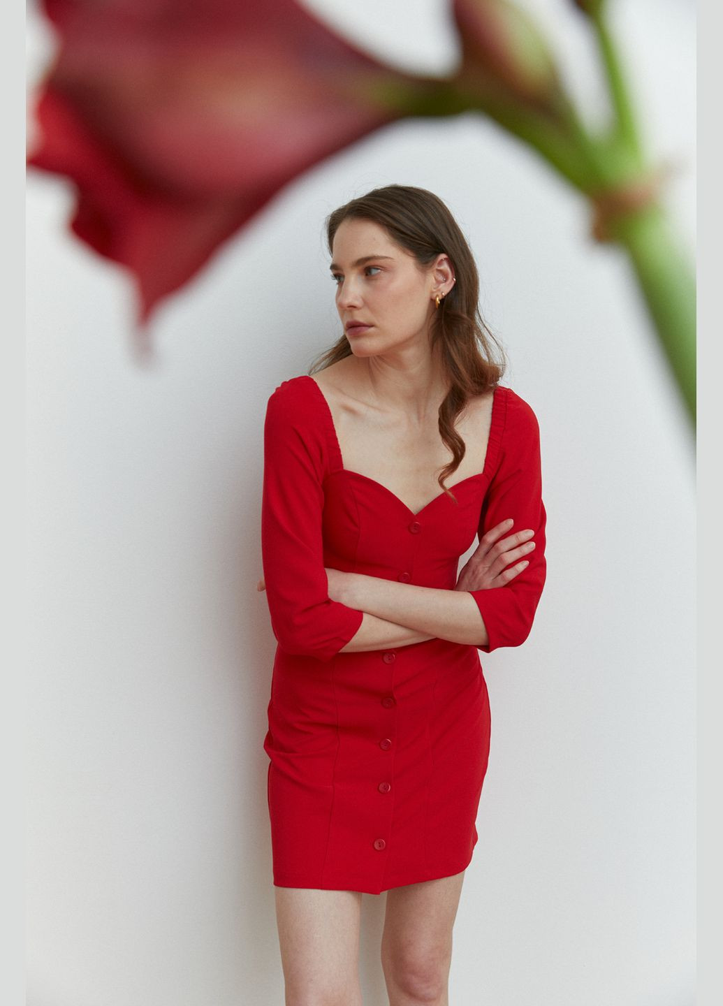 Червона кежуал сукня Azuri однотонна