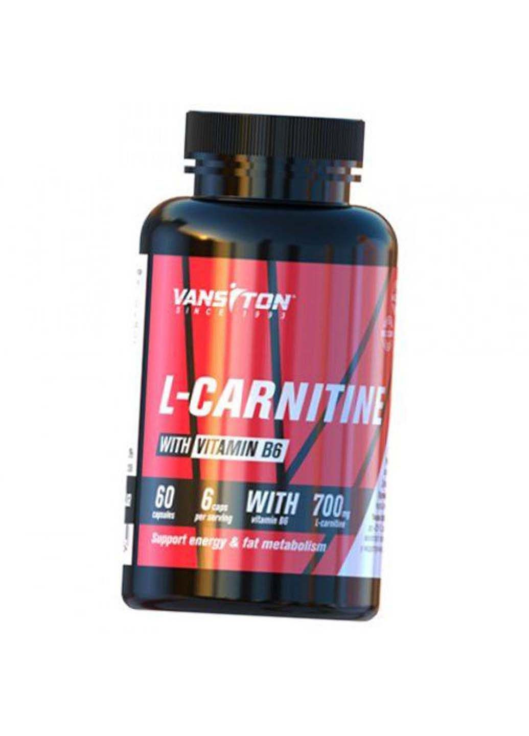 Карнитин с Витамином В6 L-Carnitine with Vitamin B6 60капс Vansiton (292710792)
