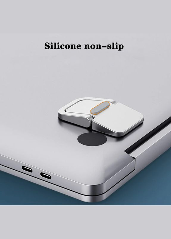 Підставка для ноутбука регульовані ніжки алюмінієві складна підставка охолодження для ноутбука Сріблястий No Brand (322317617)