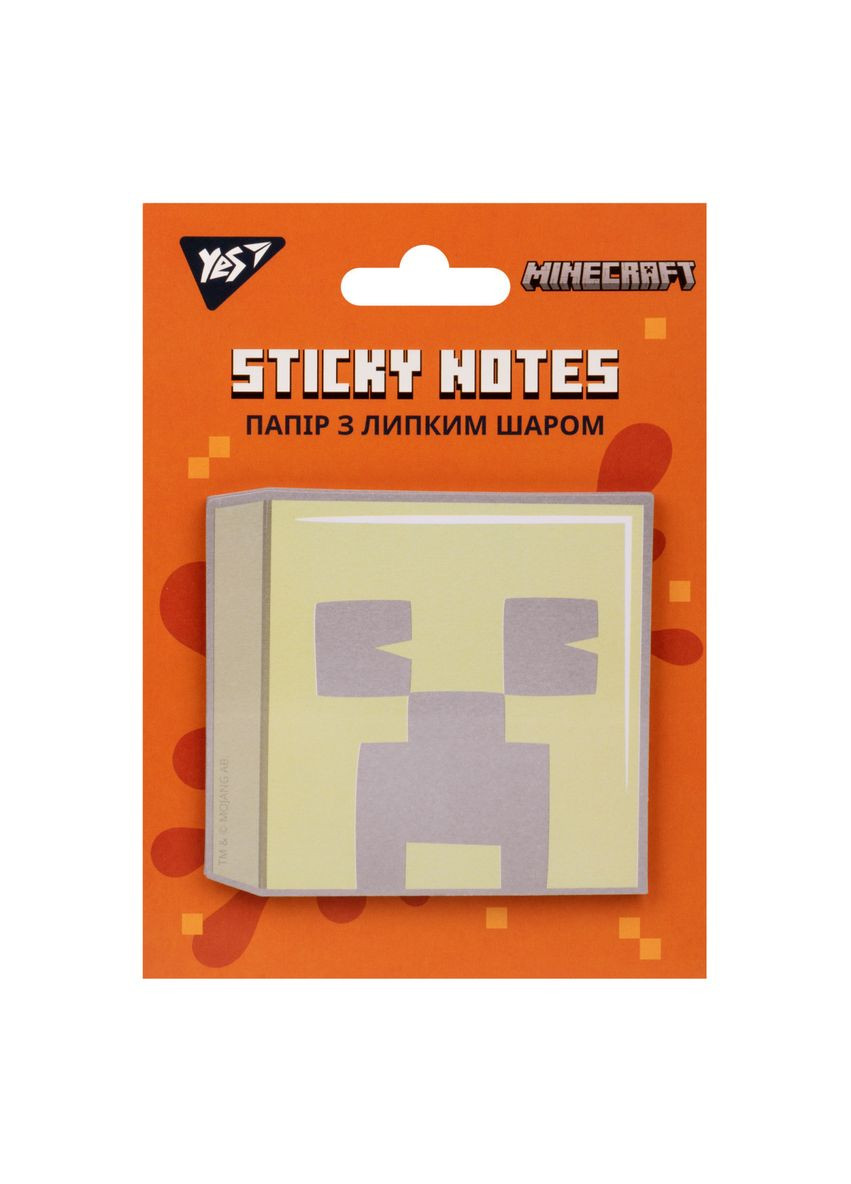 Папір для нотаток з липким шаром фігурний Minecraft 170322 40 аркушів Yes (364501553)