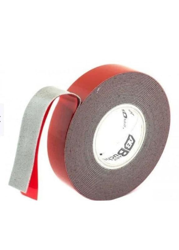 Спеціалізований двосторонній скотч на спіненій основі білий з червоним лайнером 18 ммх2,5 м, 1 мм, ящик 56 шт. No Brand (316091785)
