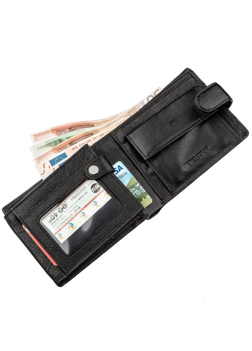 Мужской универсальный кошелек 18836 Черный st leather (356452064)